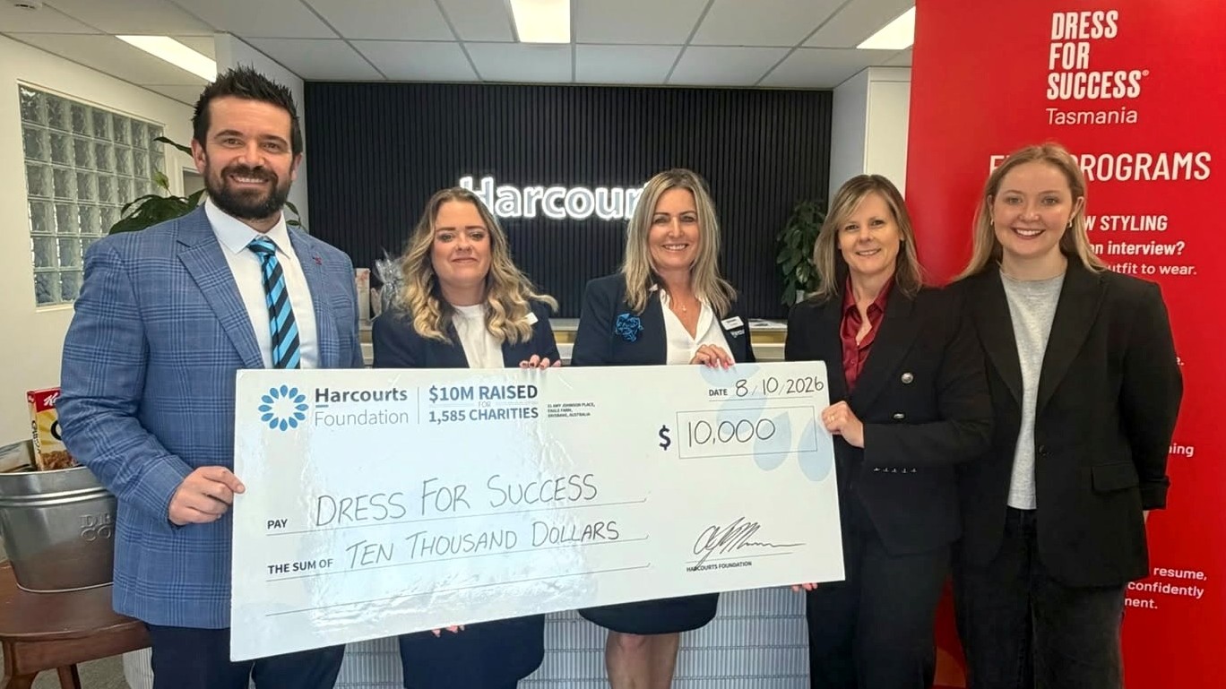 Harcourts Foundation awards $10,000 grant to Dress for Success Tasmania