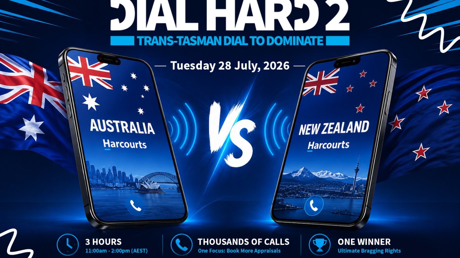 Trans-Tasman Showdown Set for DIAL HARD 2 as Australia Takes on New Zealand