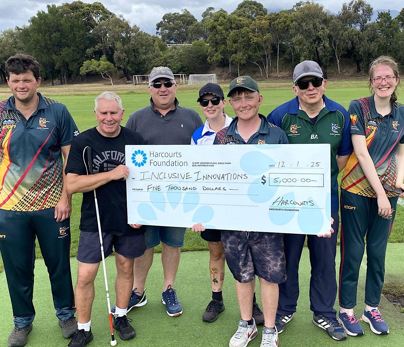 Harcourts supports the Tasmanian Tigers blind cricket team
