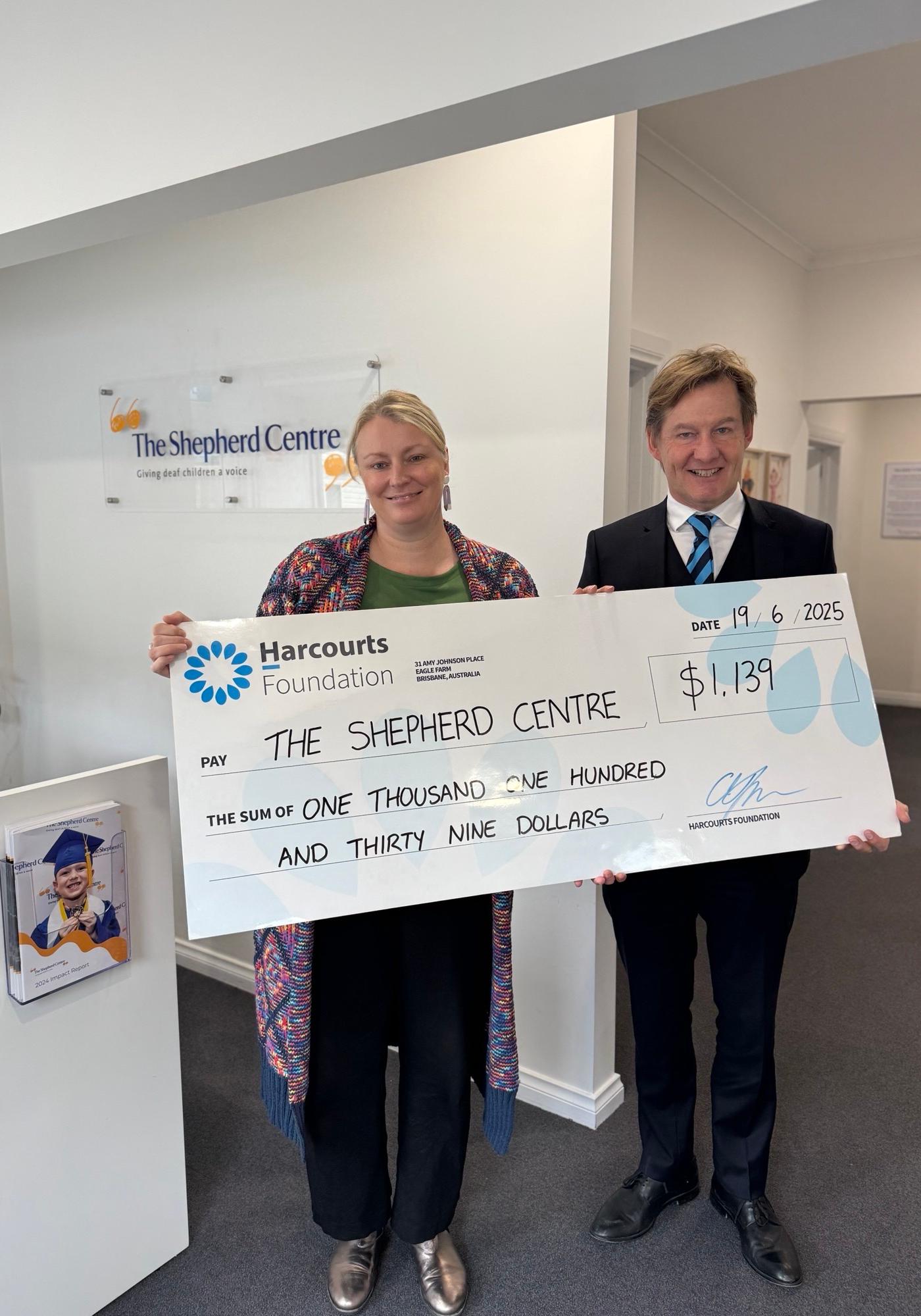 Harcourts Foundation Grants to The Shepherd Centre